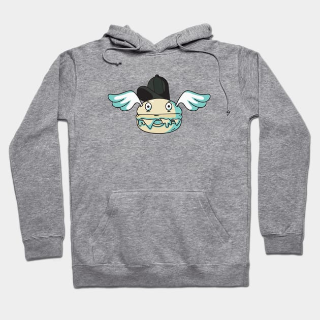 burger with cute wings Hoodie by dadudoz